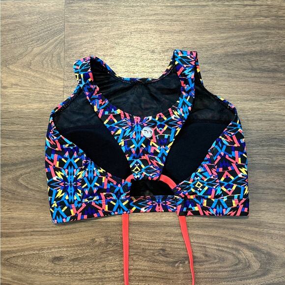 TYR Multicolor Geometric Pattern Swim Top TYR Size Small - Picture 3 of 5